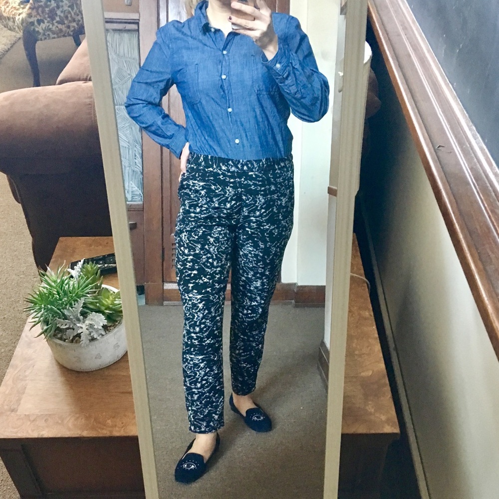 Tu wave marble trousers preppy j. Crew topshop gap